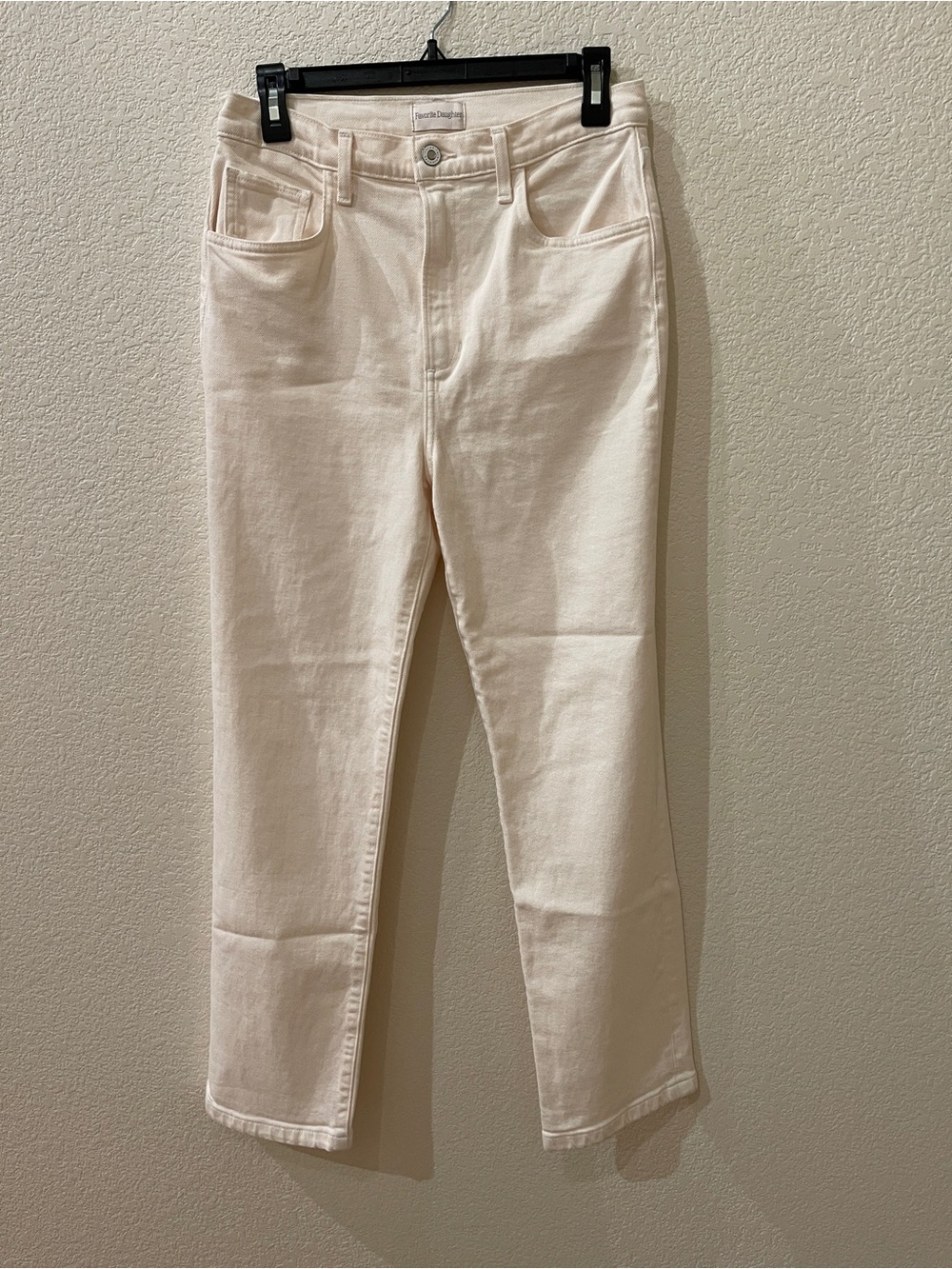 Favorite Daughter Off-White Straight-Leg Jeans